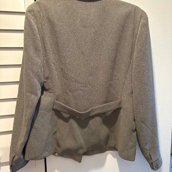 Vintage Armani Collezioni Gray Taupe Blazer Worn 1x Size EU 46 / US L - Picture 5 of 11